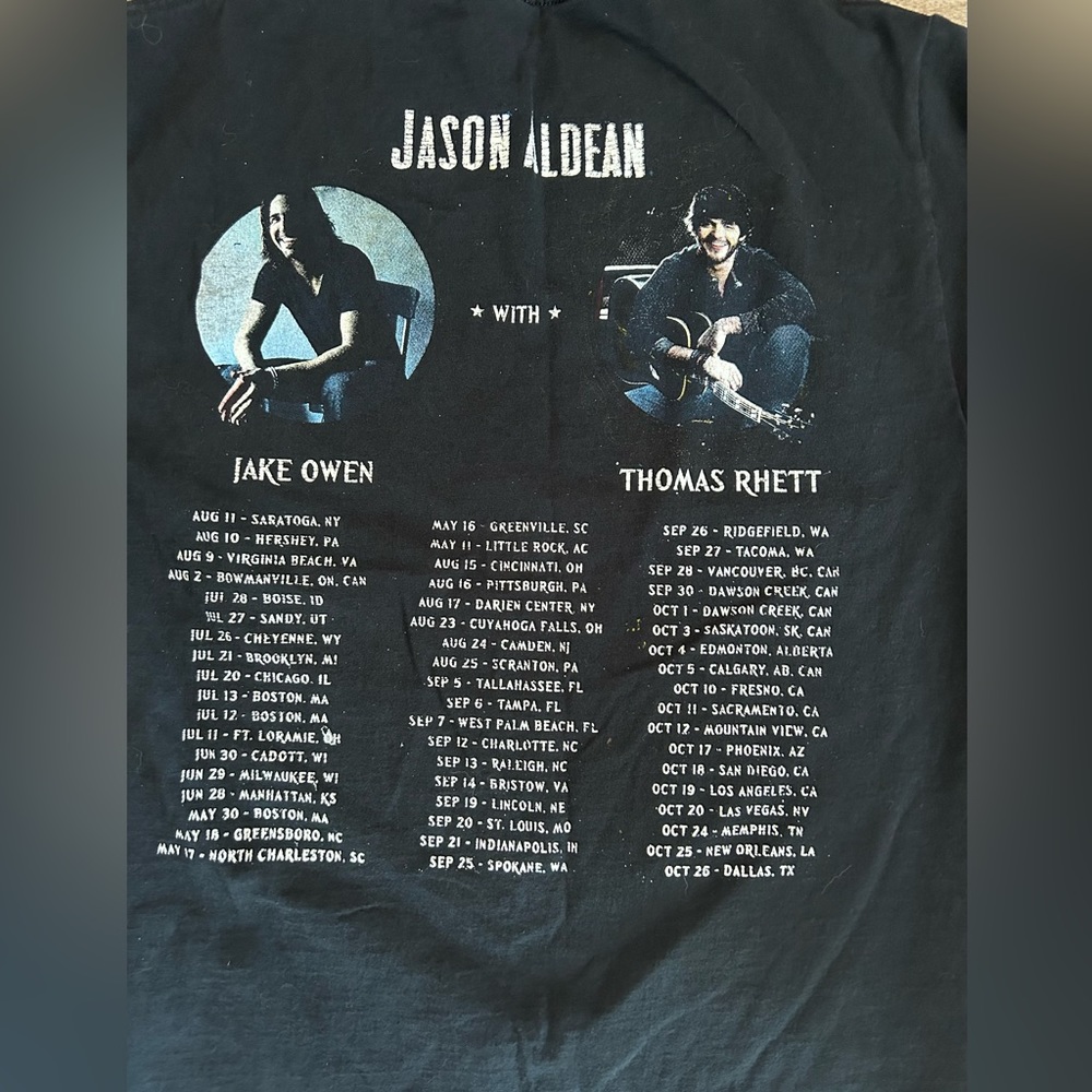 Jason Aldean 2013 Concert Tour T-shirt Size Medium - Picture 4 of 6